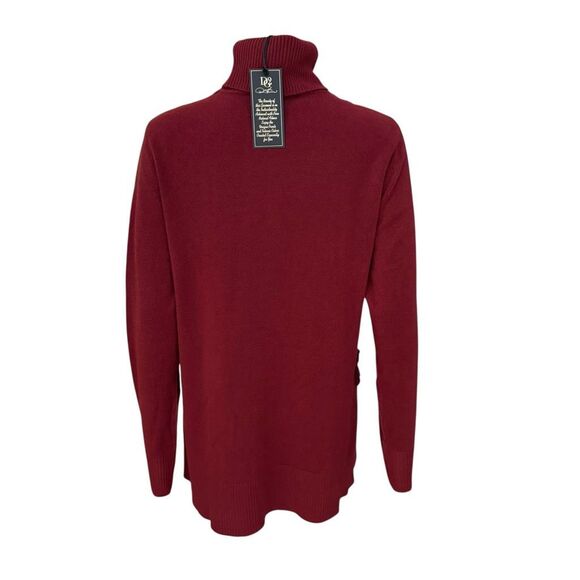 DG2 by Diane Gilman Lux Touch Turtleneck Sweater with Lace-Up Sides size 1X NWT - Picture 3 of 7